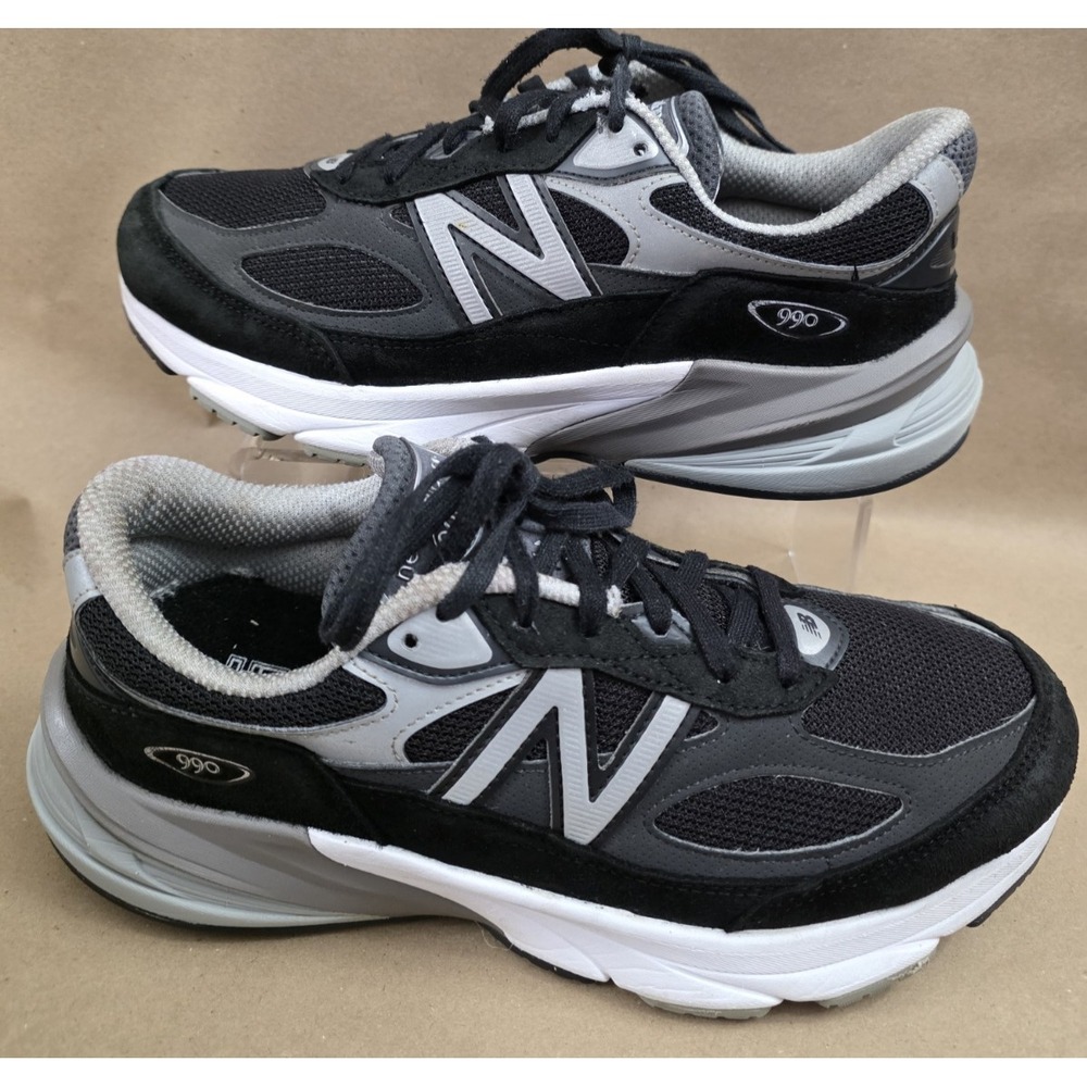 New Balance (Sz 10 2E) 990v6 BLACK Running Shoe WIDE Comfort Walk Sneaker Womens